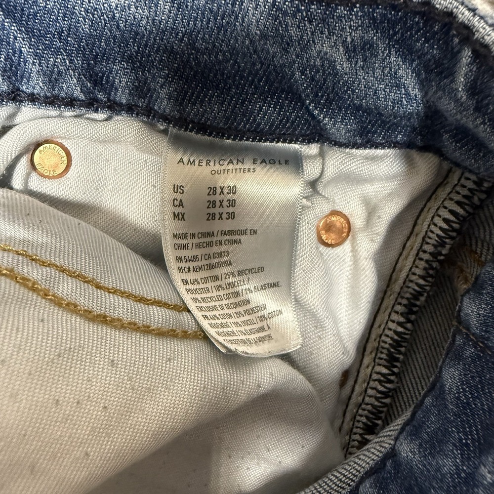 American Eagle Jeans Mens 28x30 Light Wash Airflex+ Athletic Fit Denim Stretch - Picture 5 of 11